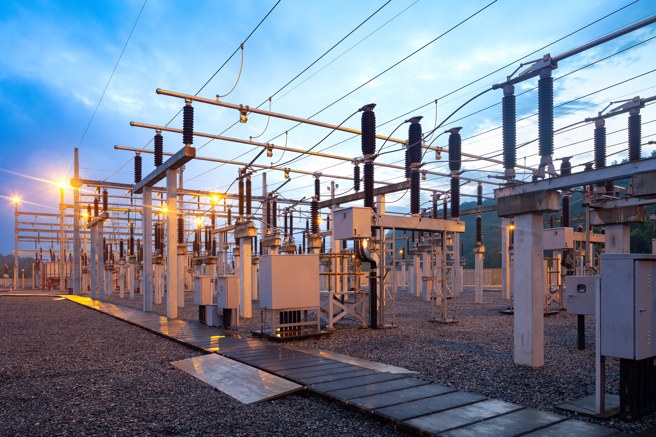 Exhaust stack at a power generation facility
